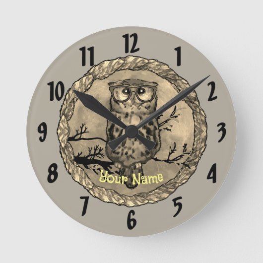 Ronde Horloge des yeux de hibou (Recto)