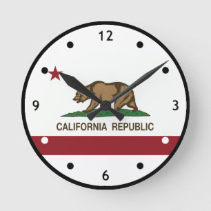 Ronde Horloge d'ours de République de la Californie