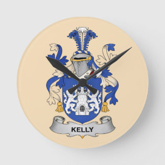 Ronde Horloge du blason de la famille Kelly