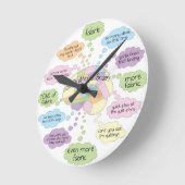 Ronde Horloge du cerveau de quilt (Angle)