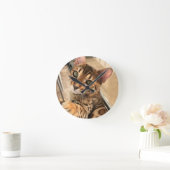 Ronde Horloge du chat du Bengale (Maison)