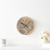 Ronde Horloge du couvercle du manteau (Maison)