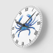 Ronde Horloge du crabe bleu oriental (Angle)