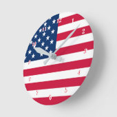 Ronde Horloge du drapeau des États-Unis d'Amérique (Angle)