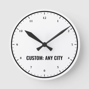 Ronde Horloge du fuseau horaire - Personnaliser pour tou
