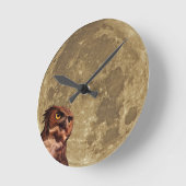 Ronde Horloge du hibou de la nuit (Angle)