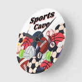 RONDE HORLOGE DU MUR DE LA CAVE SPORTIVE (Angle)