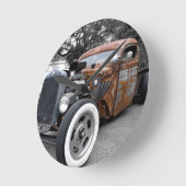 Ronde Horloge du mur de la tige (Angle)