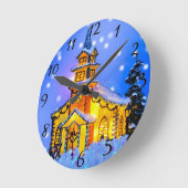 Ronde Horloge du mur de Noël (Angle)