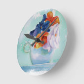 RONDE HORLOGE DU MUR DE PANNEAUX (Angle)