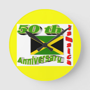 Ronde horloge du mur d'indépendance de la jamaïque