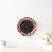 RONDE HORLOGE DU MUR ROMAIN ROSE LUXE (Maison)
