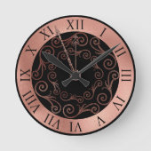 RONDE HORLOGE DU MUR ROMAIN ROSE LUXE (Recto)