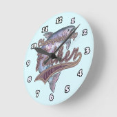 Ronde Horloge du père de pêche (Angle)