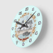 Ronde Horloge du phare Connecticut Shells (Angle)