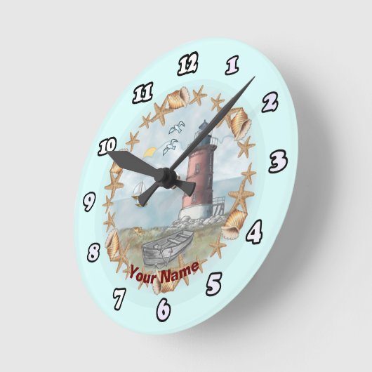 Ronde Horloge du phare de Delaware Shells (Angle)