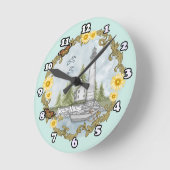 Ronde Horloge du phare Floral Alabama (Angle)