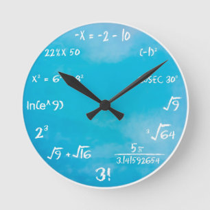 Ronde Horloge du questionnaire mathématique - Horloge bl