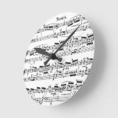 Ronde Horloge du score de musique (Angle)
