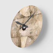 Ronde Horloge en bois (Angle)