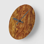 Ronde Horloge en bois d'effet d'arbre de nature de (Angle)