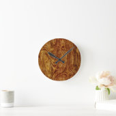 Ronde Horloge en bois d'effet d'arbre de nature de (Maison)