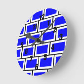 Ronde Horloge en briques bleues (Angle)