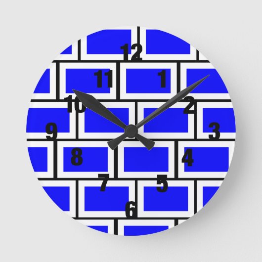 Ronde Horloge en briques bleues (Recto)