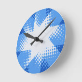Ronde Horloge étoile mi-teinte rétro (Angle)