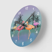 Ronde Horloge fabuleuse des Flamants roses (Angle)