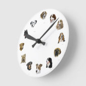 Ronde Horloge faciale de chien (Angle)