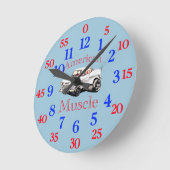 Ronde horloge facile à lire 55 chevy (Angle)