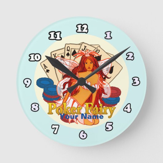 Ronde Horloge Fée de Poker (Recto)
