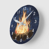 Ronde horloge feu de camp (Angle)