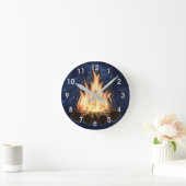 Ronde horloge feu de camp (Maison)