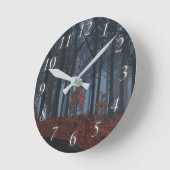 Ronde Horloge Feuille d'hiver (Angle)