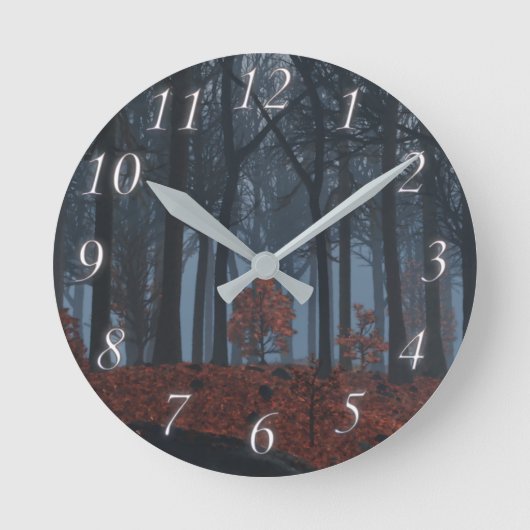 Ronde Horloge Feuille d'hiver (Recto)