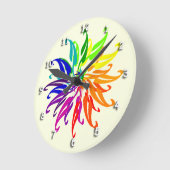 Ronde Horloge - Feuilles de roue couleur (Angle)