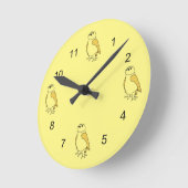 Ronde Horloge - Figures de hiboux (Angle)
