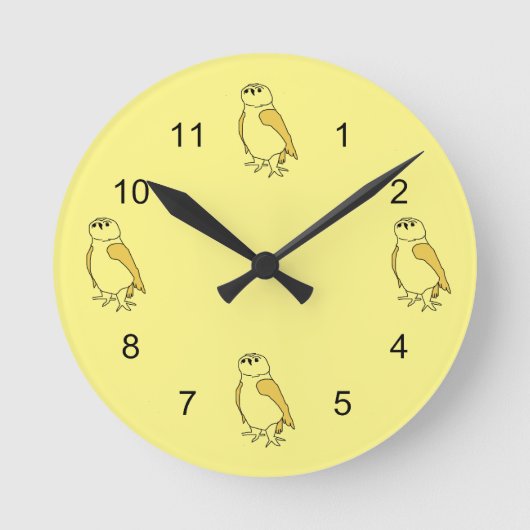 Ronde Horloge - Figures de hiboux (Recto)