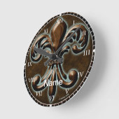 Ronde Horloge Fleur De Lis (Angle)