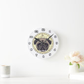 Ronde Horloge Fleur De Lis Pug (Maison)
