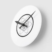 Ronde horloge fleur de vie (Angle)