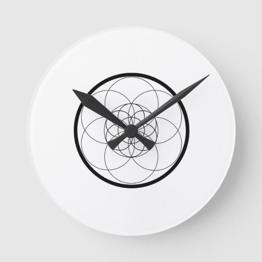 Ronde horloge fleur de vie (Recto)