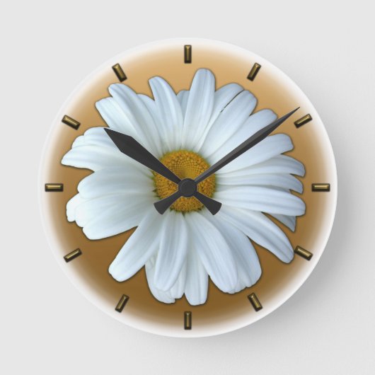 Ronde Horloge Fleur sauvage marguerite Horloge à fleurs (Recto)
