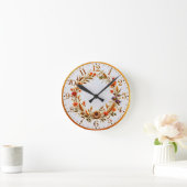Ronde Horloge florale botanique (Maison)