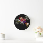 Ronde Horloge florale d'aquarelle (Maison)