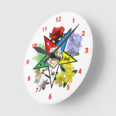 Ronde Horloge florale Etoile orientale (Angle)