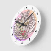 Ronde Horloge Gargoyle crâne (Angle)