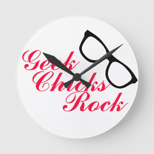 Ronde Horloge 'Geek Chicks Rock' (Recto)